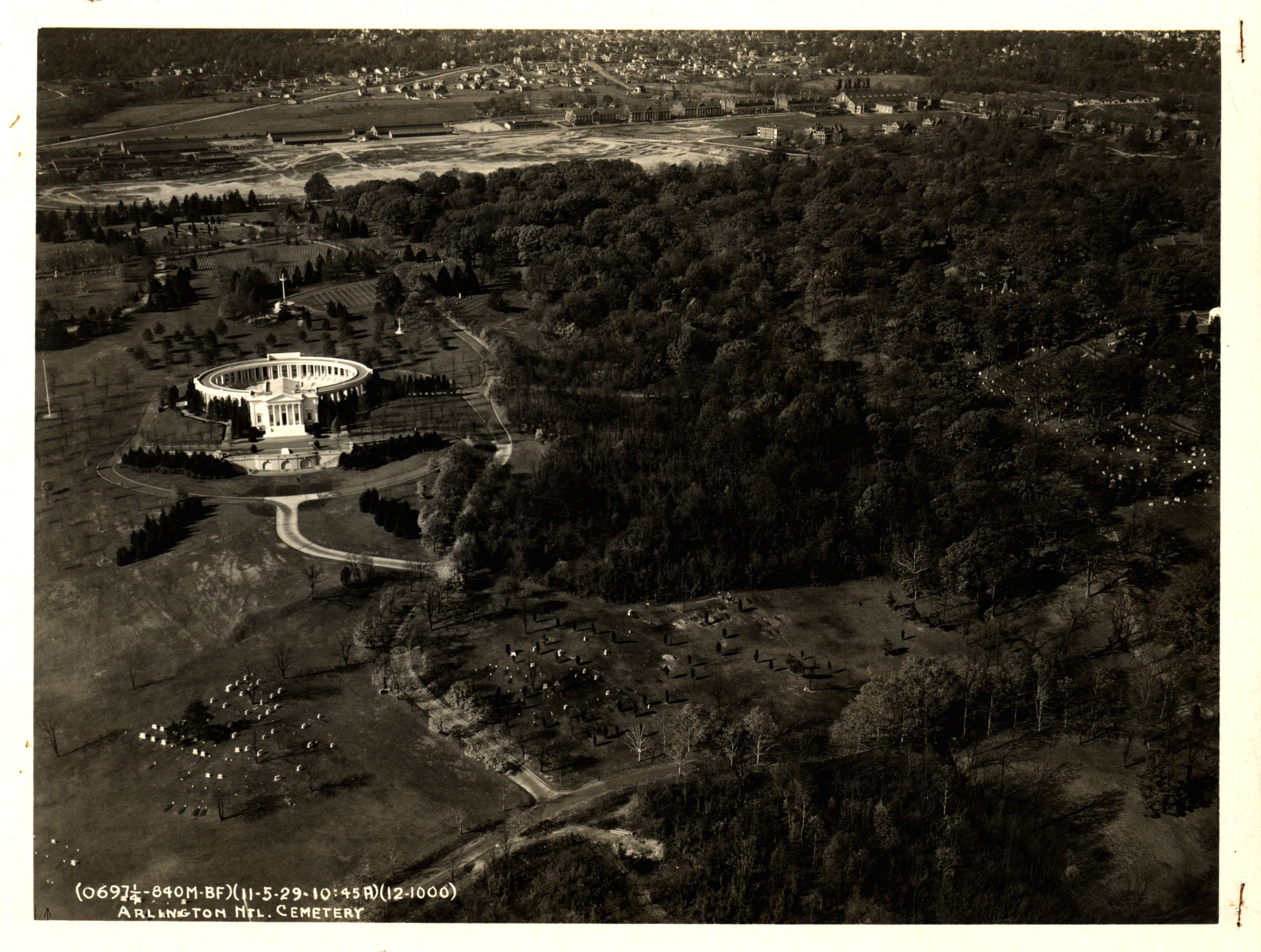 ANCHRC Box 4 Memorial Amphitheater Construction and WWI Unknown Folder 8 Overhead Photo 1929 ANCHRC Box 4 Memorial Amphitheater Construction and WWI Unknown Folder 8 Overhead Photo 1929